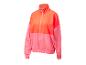 Veste zippée rose et orange vif, style sportswear.