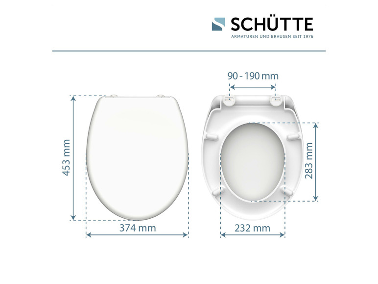 Aller en mode plein écran : Schütte Abattant WC, avec fermeture en douceur - Image 8