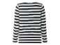 T-shirt rayée noir et blanc à manches longues.