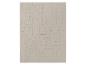 Couverture beige à carreaux, style minimaliste.