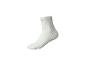 Chaussette blanche avec pointe et talon renforcés.