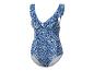 Maillot de bain une pièce bleu à motifs cachemire.