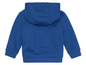 Un sweat à capuche bleu pour bébé.