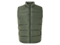 Gilet matelassé vert pour homme, fermeture éclair.