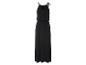 Robe longue noire, style bohème chic.