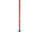 Lampadaire LED rouge avec paillettes et base chromée