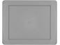 Couvercle rectangulaire gris avec coins arrondis et bordure en creux.