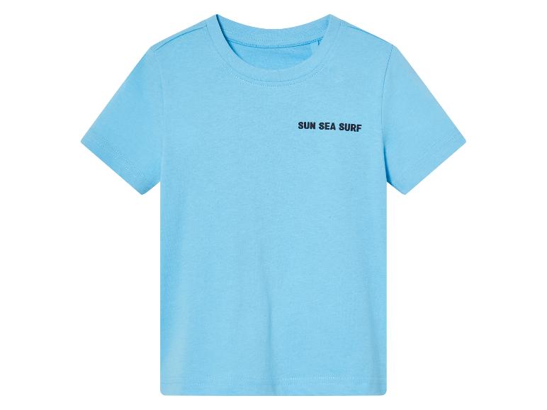 T-shirt bleu clair Sun Sea Surf pour enfant.