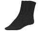 Trois paires de chaussettes noires à côtes.