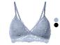 Soutien-gorge bralette en dentelle bleu clair avec options de couleur.