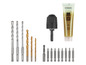 Un ensemble de forets, embouts de tournevis et mandrin de perceuse avec de la graisse Parkside