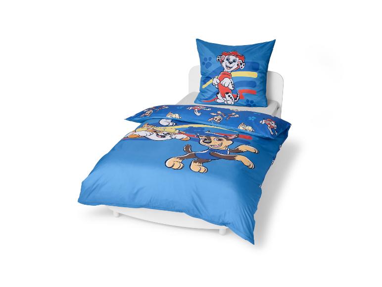 Parure de lit bleue pour enfants avec imprimés de chiens de dessins animés