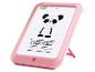 Tablette d'apprentissage rose avec une image de panda et le mot « panda » pour la pratique de l'écriture.
