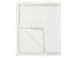 Draps blancs avec une bordure dorée.
