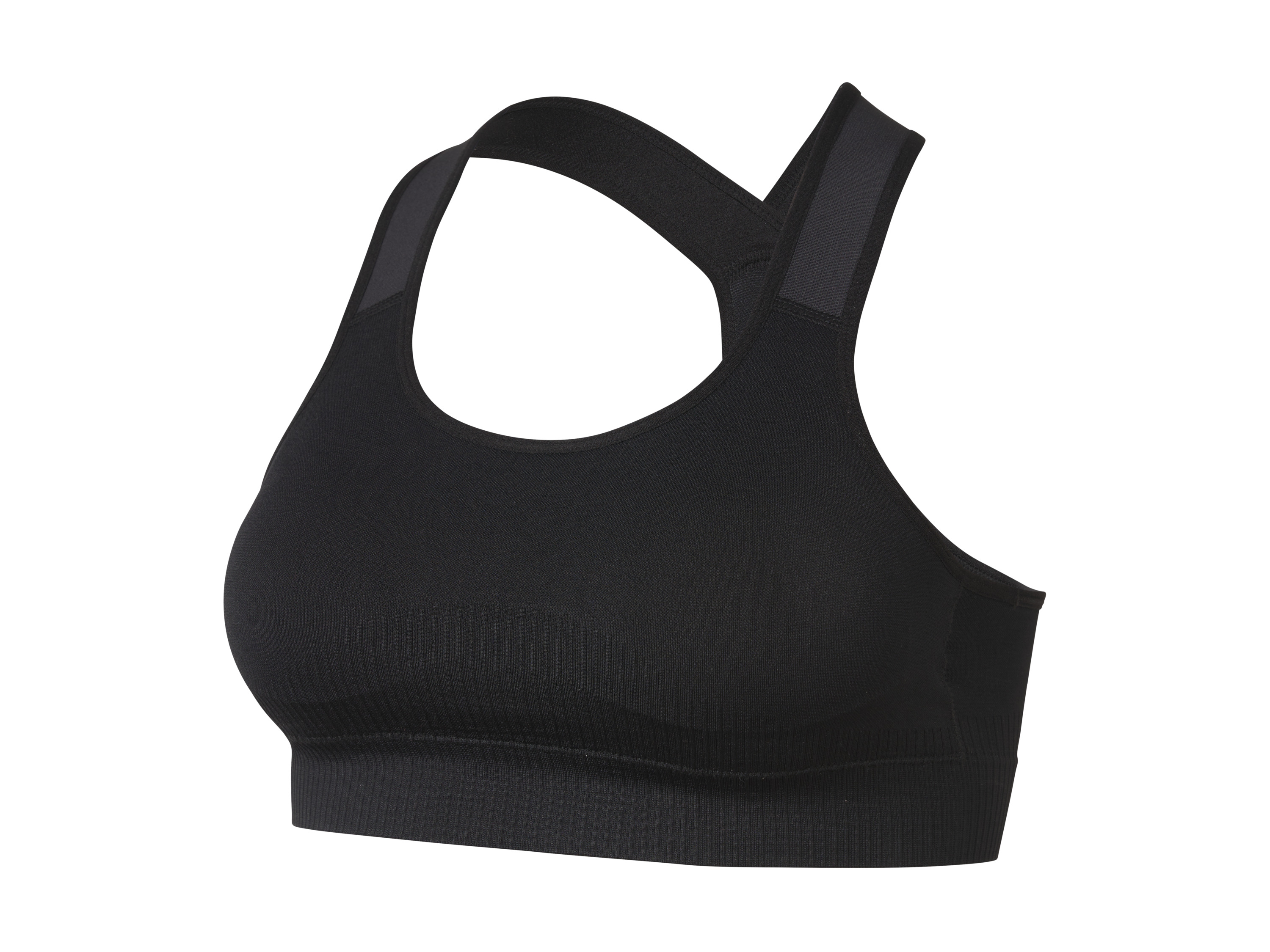 CRIVIT Brassière de sport seamless femme (M(38/40), noir)