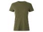 T-shirt côtelé vert olive à manches courtes