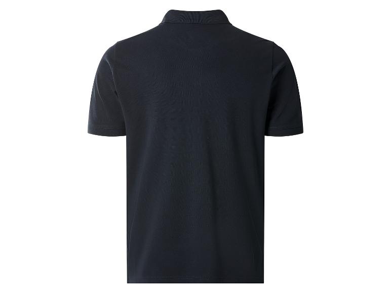 Polo bleu foncé pour homme, vue de dos.