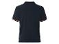 Polo bleu marine à col contrasté.