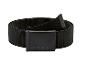 Ceinture noire en tissu avec boucle rectangulaire noire, le texte 'PARKSIDE' est visible.