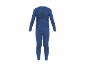 Ensemble de sous-vêtements thermiques bleus avec manches longues et leggings.