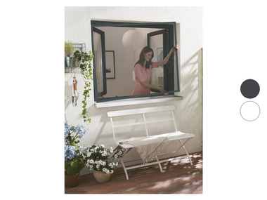 LIVARNO home Moustiquaire de fenêtre en aluminium, 130 x 150 cm