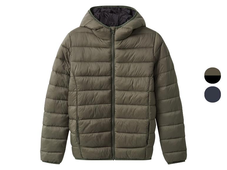 Veste matelassée à capuche, couleur olive.