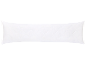 Oreiller long blanc matelassé.