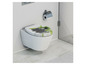 Toilette avec un siège au design zen.