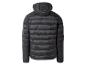 Blouson noir à capuche pour homme.