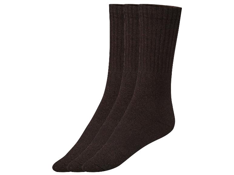 Trois paires de chaussettes montantes marron foncé