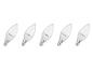 Cinq ampoules LED blanches en forme de bougie avec culots à vis, disposées en diagonale.