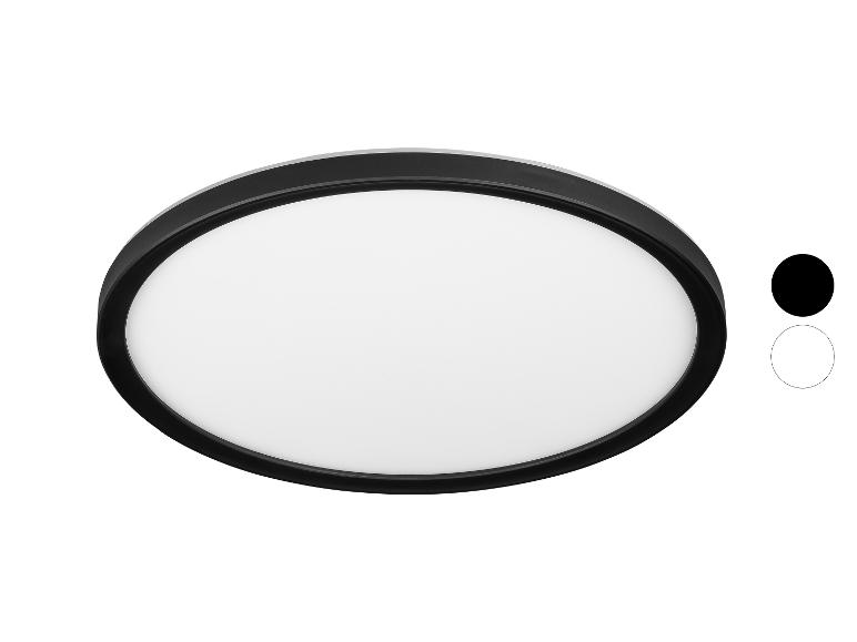 Plafonnier rond noir ou blanc.