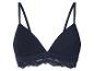 Bralette bleu foncé avec bordure en dentelle