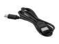 Un câble USB noir avec un connecteur USB-A et USB-C.
