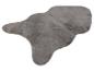 Tapis en fausse fourrure gris en forme de larme