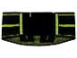 Ceinture lombaire Sensoplast en néoprène noir et vert.