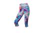 Leggings de sport à motif abstrait, couleurs vives.