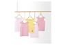 Débardeurs pour enfants : rose, jaune, rayures.
