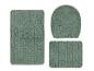 Ensemble de tapis de bain avec un grand tapis de bain, un tapis de toilette et un tapis plus petit.