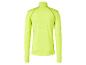 Sweat-shirt à manches longues vert clair avec col montant.