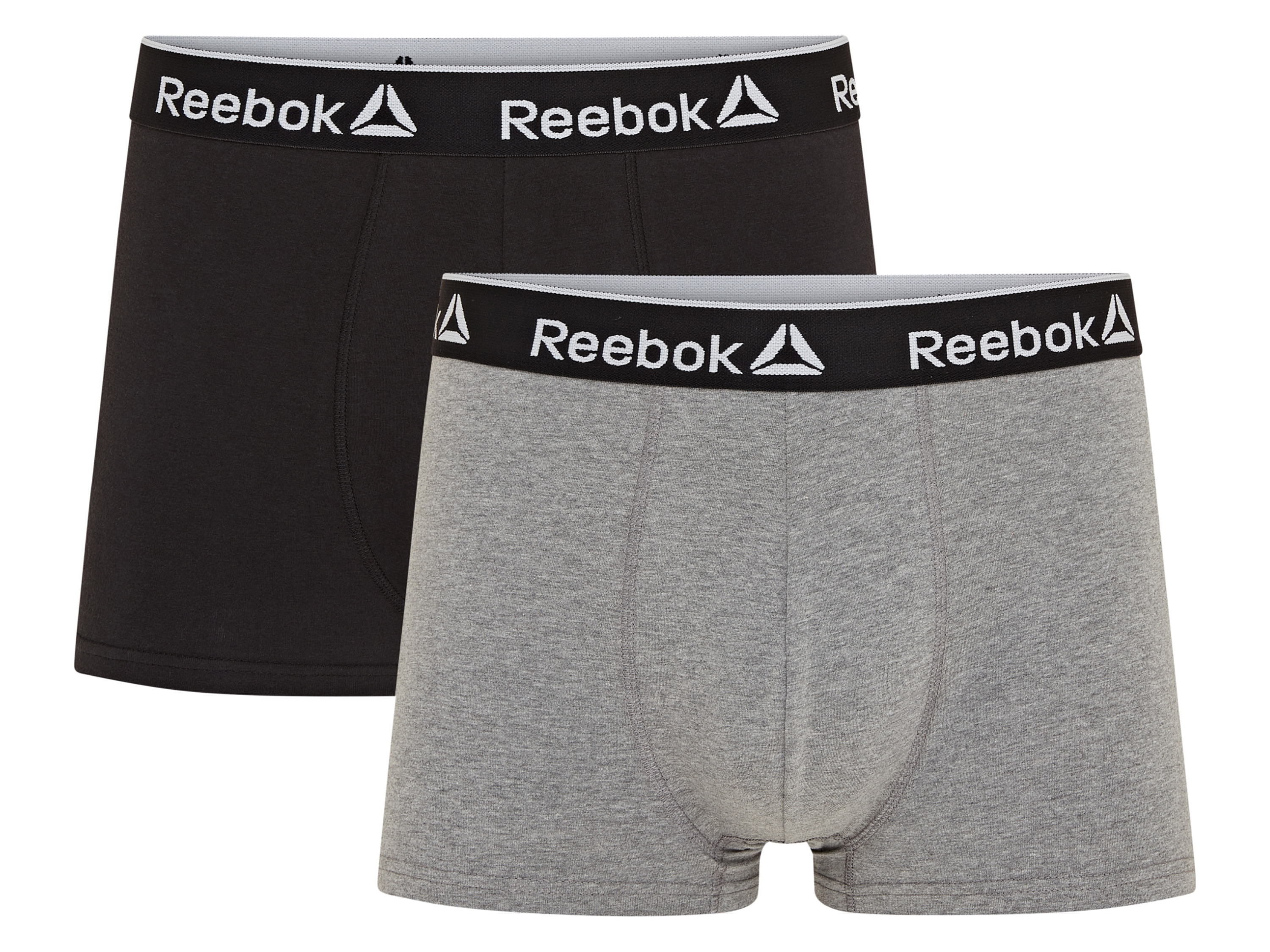 Reebok Lot de 2 boxers homme (noir/gris, M)