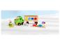 Jouets en bois Peppa Pig, dont un camion, des blocs et des formes.