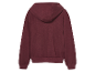 Sweat-shirt à capuche bordeaux.