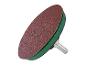 Disque abrasif brun et vert pour ponçage.