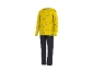 Pyjama pour enfants jaune et gris foncé avec motif de dessin animé