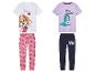 Deux pyjamas, l'un avec Skye de la Pat' Patrouille et l'autre avec My Little Pony.