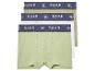 Trois boxers verts avec l'inscription 'Roar' et un motif soleil