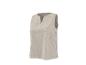 Chemisier beige sans manches pour femme avec col en V