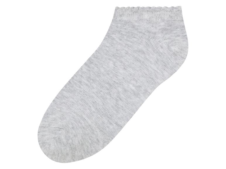 Chaussettes grises courtes en tissu chiné.
