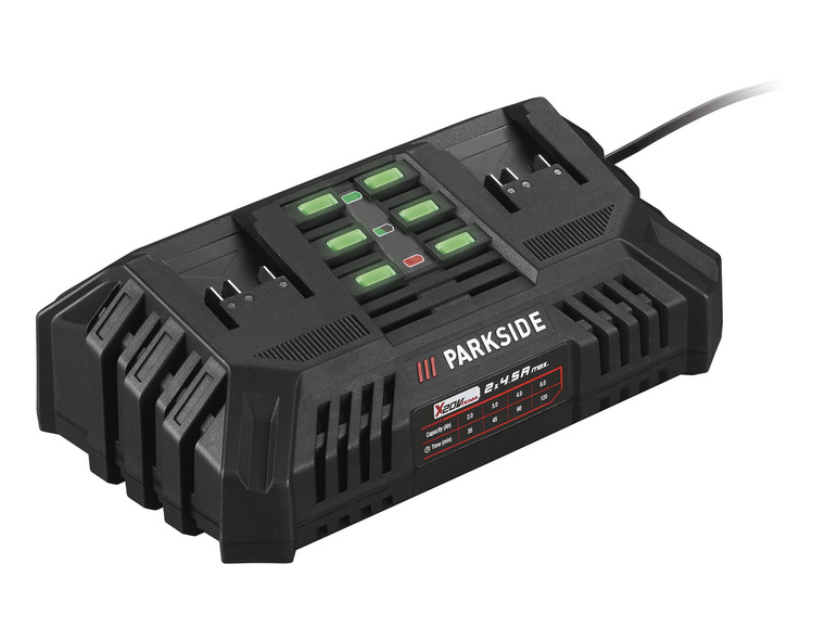 Chargeur de batterie double PDSLG 20 B1, 2 x 4,5 A, 20 V